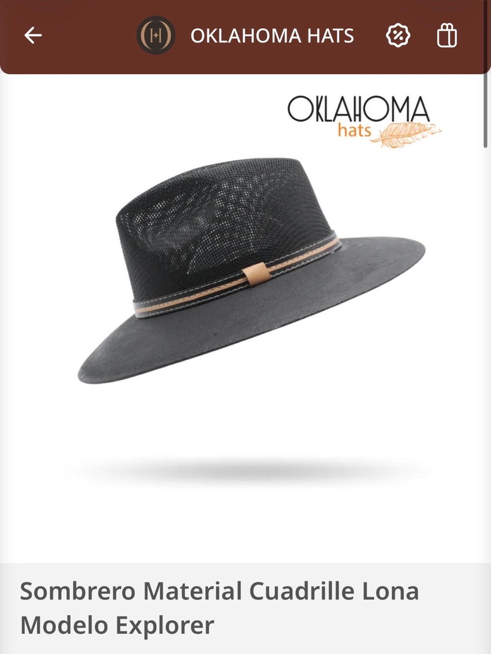Brand New Explorer Black Canvas Fedora with Tan Band